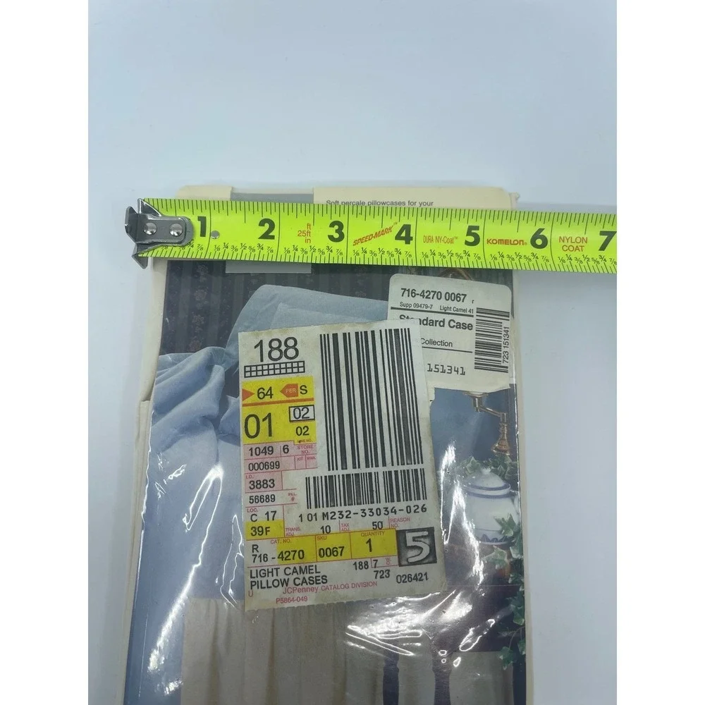 JCPenney Home Collection 2 Standard Pillowcases Light Camel 180TC Percale USA